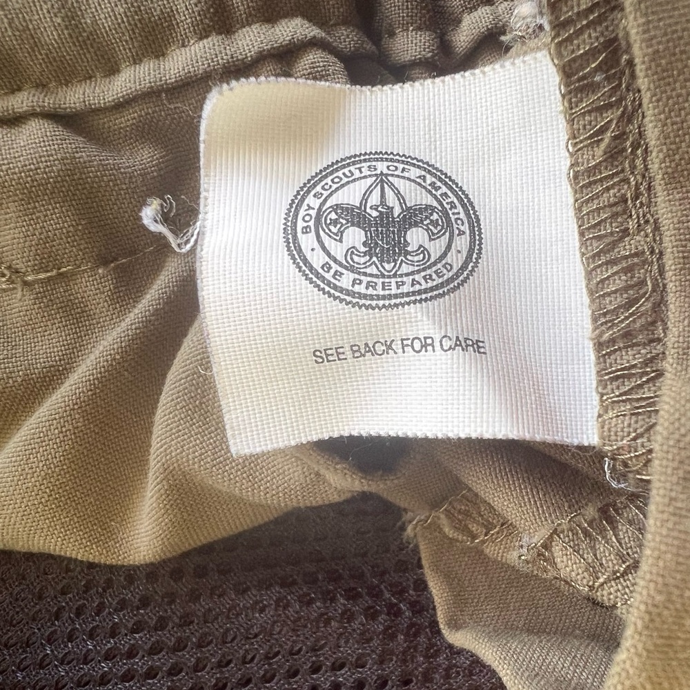 Boy Scouts Pants Med 34x33-measured Green Cargo Convertible Uniform Pant Utility - Picture 12 of 13